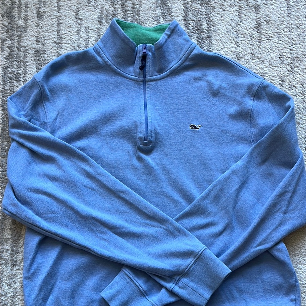 Vineyard Vines Men's Blue Quarter Zip - Size M